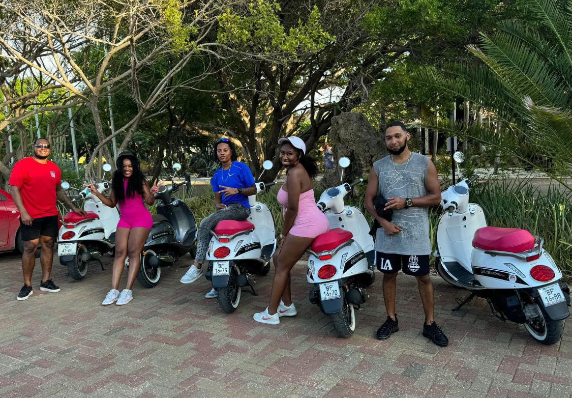 Group of happy customers